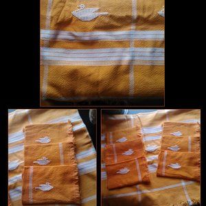 vintage tablecloth & napkins set are from Panama